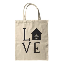 BWW Print - Love (Dog House) - Printed Tote Bag - Tote Bag, Single Sided