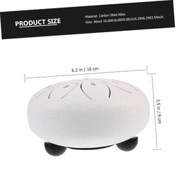 Kisangel 1 Set Creative Steel Tongue Drum Set Durable Percussion Instrument for Music Education Meditation Relaxation Easy to Play Melodies for Beginners Stress Relief