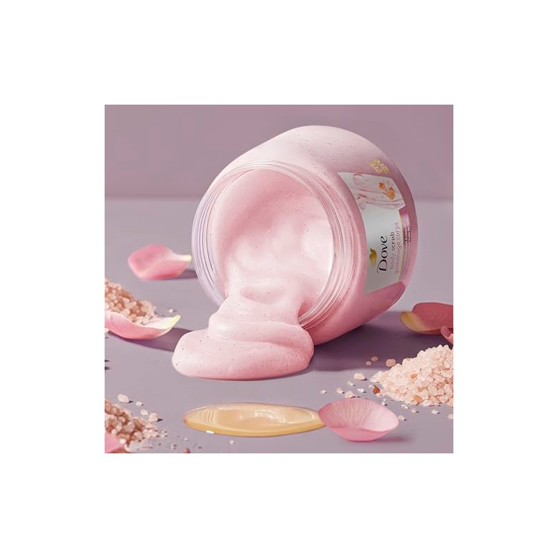 Dove Himalayan Salt & Rose Oil Body Scrub Exfoliates and