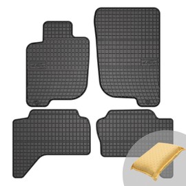 FROGUM EL Toro Rubber Mats All Year Round Set of Car Floor Mats for Mitsubishi L200 IV 2006-2015 | Durable Rubber Material | 1.5 cm Protective Edge
