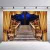 VIDMOT Old Castle Stairs Background for Party Decoration 7x5ft Golden