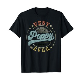 Best Poppy Ever Father's Day Poppy Gifts Vintage Emblem T-Shirt