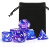 GWHOLE 7 PCS Polyhedral Dice Set Dungeons and Dragons Table