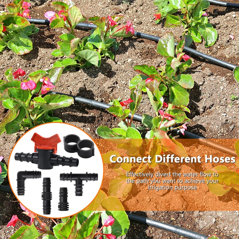 GZkushi Irrigation Garden Hose Connector, Drip Hose Connector, Irrigation Connection