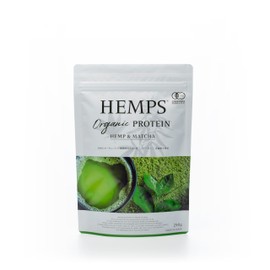 【HEMPS】 オーガニックプロテイン ヘンプ&抹茶 250g ｜ 甘さ控えめ 有機JAS 100％ オーガニック ｜ 抹茶 大麦若葉 桑の葉 配合 ｜ 亜鉛 鉄 マグネシウム タンパク質 食物繊維
