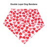 Valentine's Day Dog Bandana Reversible Triangle Bibs Scarf for Small