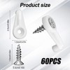 60pcs Window Screen Clips, White Storm Window Clips with 60