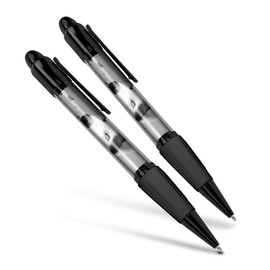 Beautiful and comfortable Set of 2 Matching Pens BW - Happy Husky Malamute Wolf Dog #36800