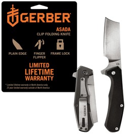 Cuchilla plegable Gerber Asada, color ónix.