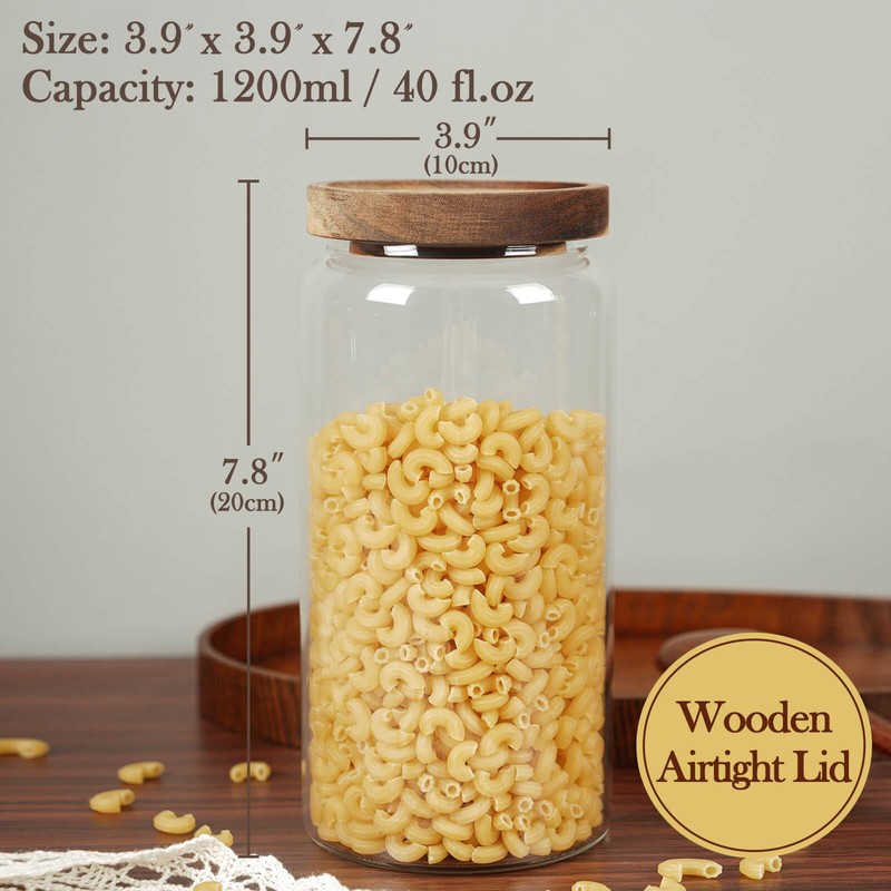 Labina Glass Storage Container Airtight Food Jars Kitchen Canister with