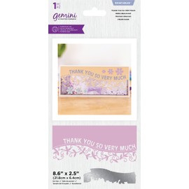 Gemini Slimline Curve Border Edgeables Metal Die - Thank You So Very Much