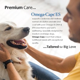 Extra Strength for Large and Giant Dogs Value Size Omega-3 and Omega-6 Fatty Acid Antioxidant Supplement Vet Formulated Made in USA Skin Coat Joint Heart and Immune Health 250 Softgel Capsules
