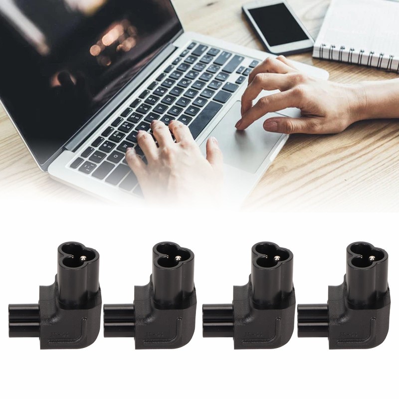 4PCS IEC320 C6 to IEC320 C5 Power Adapter Plug and