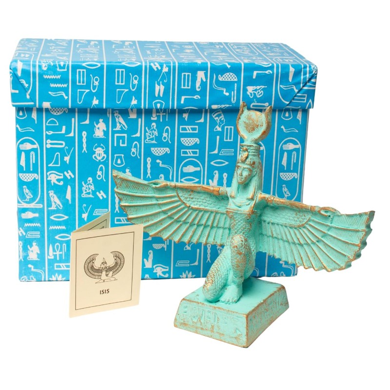 Egyptian Goddess Isis Statue Patina - Ancient Egypt Figurine- Made