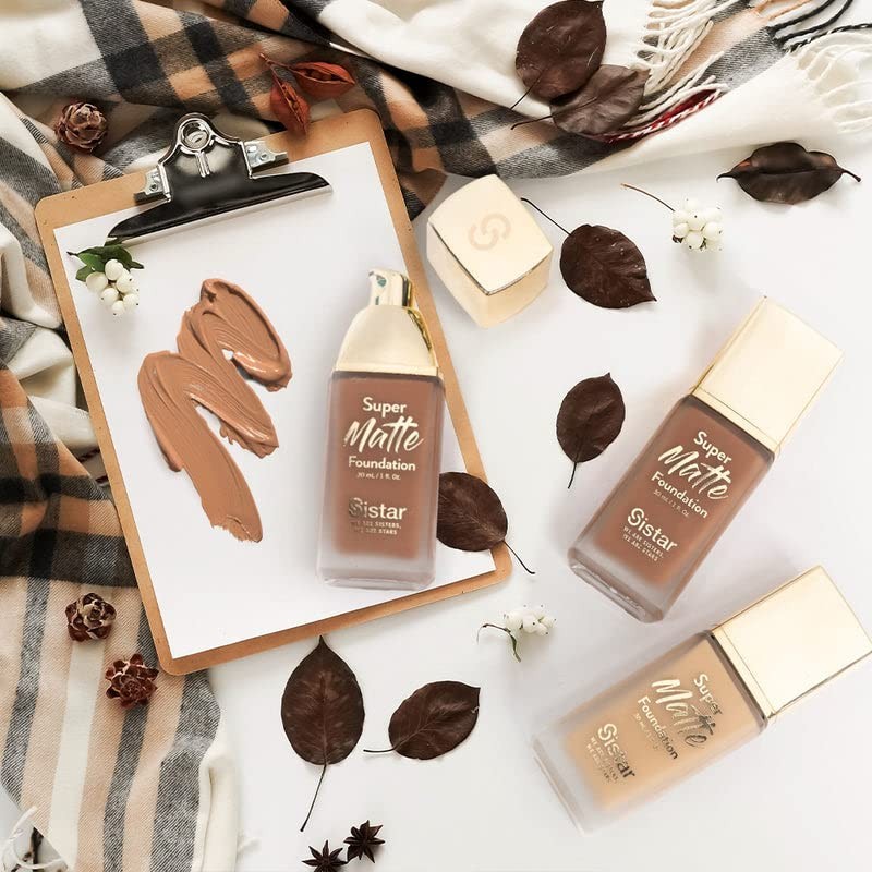 Sistar Super Matte Foundation Perfecting Liquid Foundation Full Coverage Control