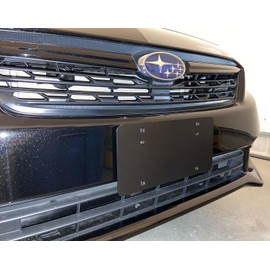 Front Metal License Plate Mounting Bracket for Subaru Forester 2007–2025 – Set with 2 Long Screws + 4 Short Screws Tag Holder Adapter Kit, License Plate Tag Mounting – Car Accessories