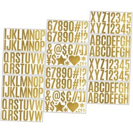 Cabilock 12 Uds De Pegatinas De Vinilo Doradas Pegatinas De Letras Decoración De Buzón Pegatinas De Vinilo Para Letras Adhesivas De Coche