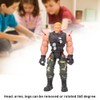 6PCs Movable Military Soldier Police Models with Joint and Weapons