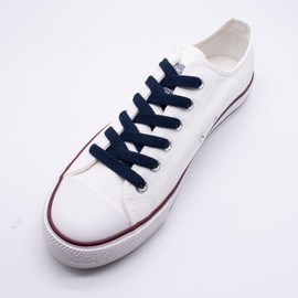 Handshop Flat Shoelaces 5/16" - Shoe Laces Replacements For Sneakers and Athletic Shoes Boots Navy Blue 91cm