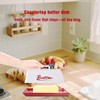 Ceramic Butter Dish with Lid, Red Butter Dish with Lid