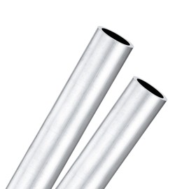 M METERXITY 2 Pack 250mm 6063 Aluminum Round Tube 15mm ID 19mm OD Seamless Aluminum Tubing for Construction, Processing, DIY Craft Metal Straight Pipe [0.59x0.75x9.8IN]