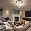 lifeholder Mini Chandelier, Crystal Chandelier Lighting, 2 Lights, Flush Mount