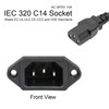 QTEATAK 3 Pack Screw Mount 3 Pins Inlet Power Plug