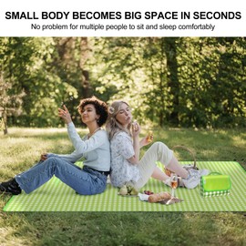 Picnic Blanket Waterproof Backing, 150 x 200cm Large Picnic Mat, Anti Sand Picnic Rug with Handle, Foldable Outdoor Picnic Blanket for Camping, Beach, Garden, Park