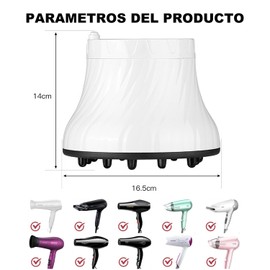 Difusor para Cabello Rizado, Cabello Cubierta para Secador de Pelo de Silicona, Difusor Universal para Secadores de Pelo y Rizadores, para la Mayoría de Difusores de Rizos para Secador de Pelo. (Blanco)