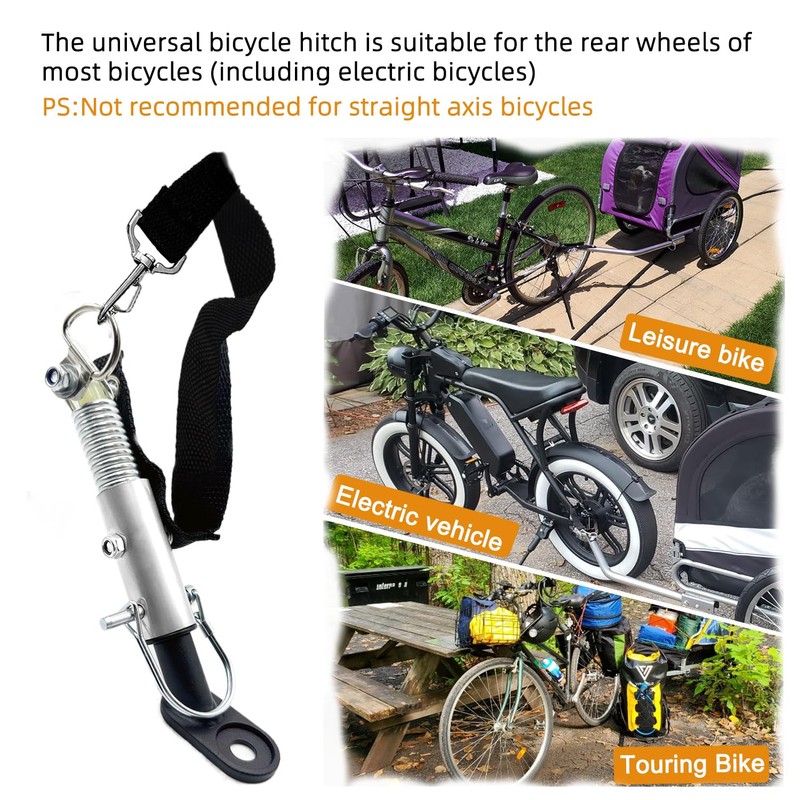 Universal Heavy-Duty Steel Bicycle Trailer Hitch Coupler - Quick-Release Connector