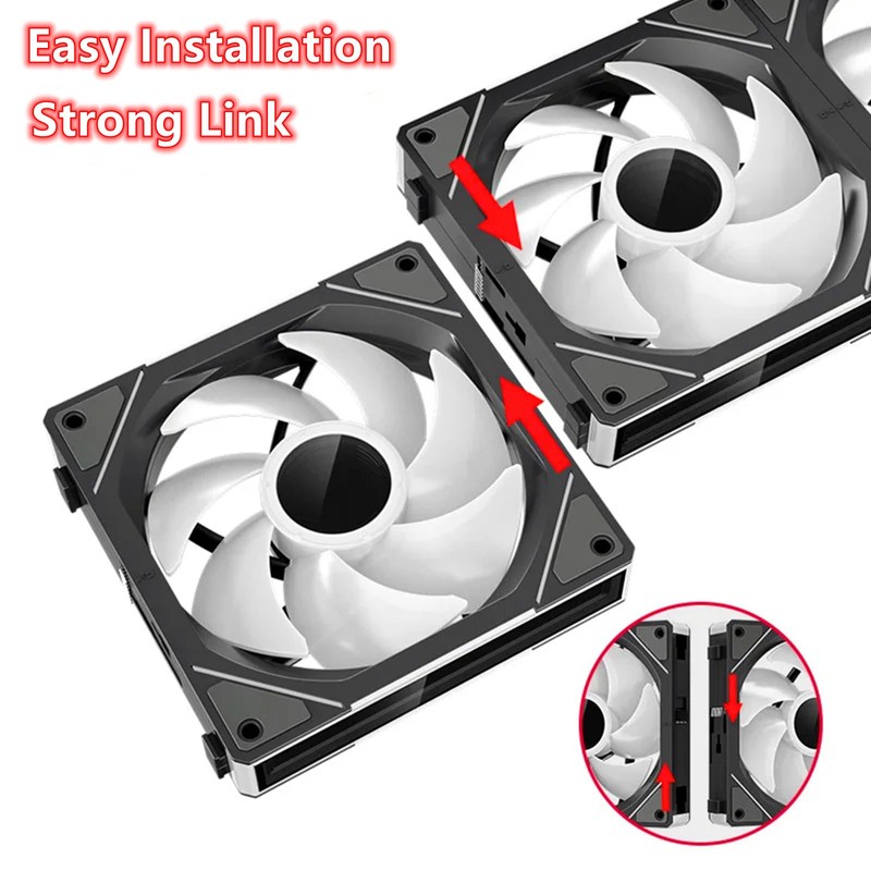 TZMRIT UNI FAN Infinity Fan 120 mm, RGB Fan 120