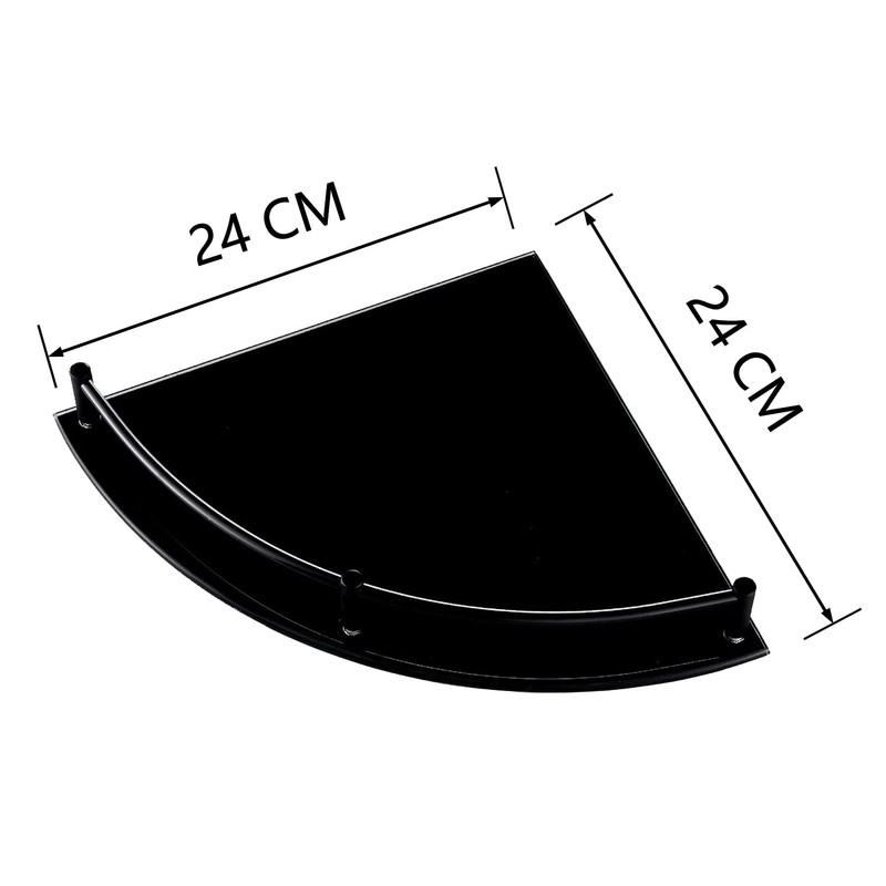 Halyuhn 2 Tier Glass Corner Shower Shelf for Inside Shower,