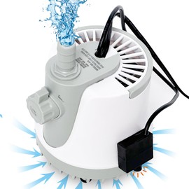 MSELTOS 1/20HP 660 GPH Automatic Small Sump Pump 7 ft Max Head 115V Submersible Pool Cover Water Pump for Swimming Pool Garden Pond Basement, Auto Shut Off