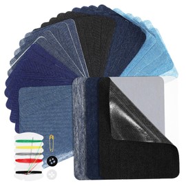 jojofuny 30pcs Cotton Iron Patches for Jeans Versatile Fabric Repair Patches Effortless No Sew Mending for Stains Fashionable Appliques for Clothing