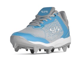 Boombah Viper Pureknit Women's Molded Cleat Smoke Gray/Columbia/White/Gray - Size 7.5