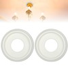 Packool Ceiling Medallion Round 9.84in: 2PCS Simple Ceiling Trim Plate