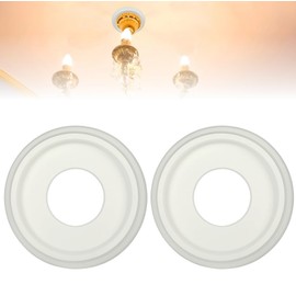 Packool Ceiling Medallion Round 9.84in: 2PCS Simple Ceiling Trim Plate Ceiling Trim Ring
