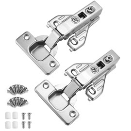 KIMDOT 4PCS Soft Opening Face Frame Mounting Concealed Hinges Full Overlay Soft Closing Clip On Face Frame Kitchen Cabinet Concealed Hinges