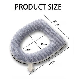 2 Pack Thicker Soft Toilet Seat Cover Pads, Toilet Seat Cushion Covers for Bathroom Washable and Warmer Toilet Lid Seat Cover with Zipper and Handle Fits Most Size Toilet Lids (Pink)