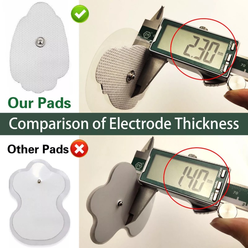 20 x Electrode Pads Large Snap Replacement Tens Electrode Pulse