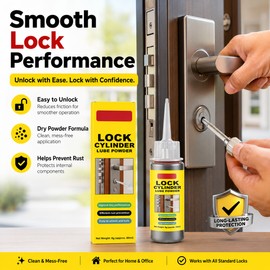 Dry Graphite Lock Lubricant Powder for Keyholes – Smooth Operation for Door Locks and Padlocks