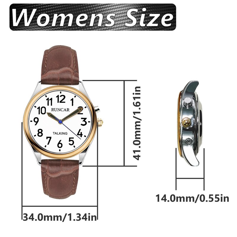 MAUJOY British English Talking Watch for Women,Big and Loud Sound,