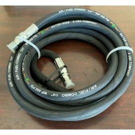 Gator Hose "1/4" x 100' Tough cover Air Hose 400 PSI with 2 steel male pipe 1/4 threads"