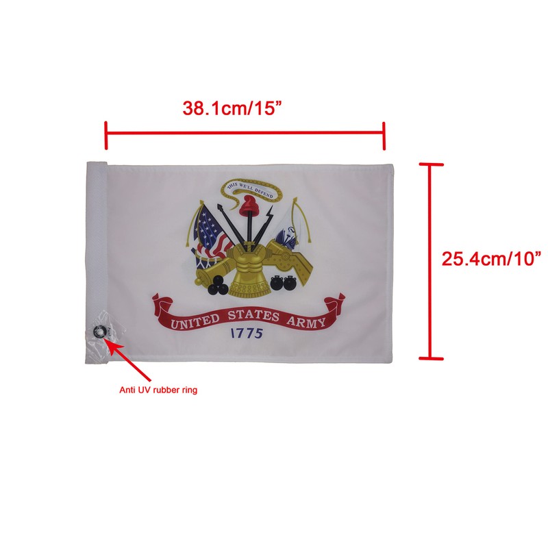 Hot Rides Durable Motorcycle Flag US Army 10 x 15