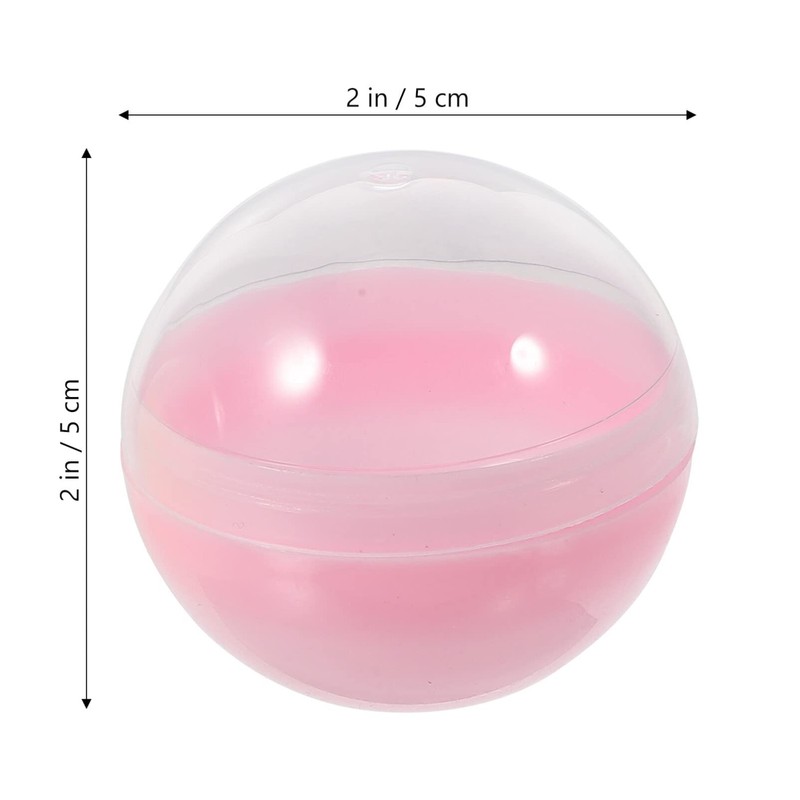 ABOOFAN 50pcs Fillable Capsules Ball Bauble Sphere 50mm Round Capsules