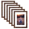 ZIRANLING 8x10 Picture Frame Rustic Brown Wood Set of 6,Display