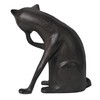 DreamsEden Cast Iron Coy Cat Statue Metal Cat Sculpture Indoor