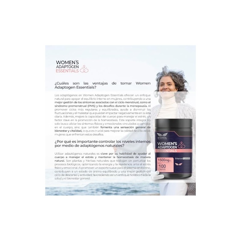 Eternal Nutrition Essentials Maca Adaptógenos Mujer 100 Cápsulas Schisandra Shatavari