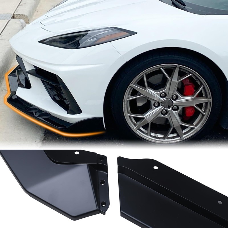 Front Bumper Lip Front Spoiler Front Wing Fit for 2020-2024