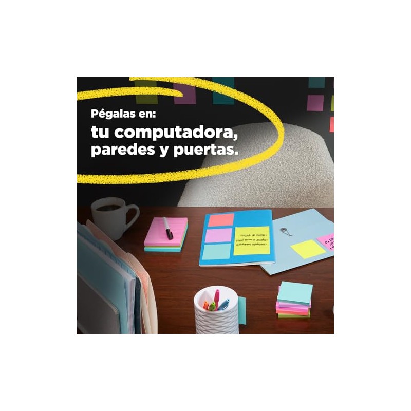 Post-it Notas Adhesivas Pop Up, Colección Capetown, 7.6 cm x